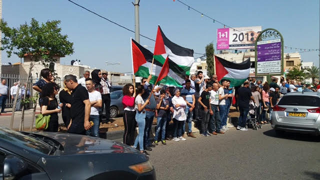 اختتام مسيرة سخنين القطرية تضامنا مع مسيرة العودة في غزة